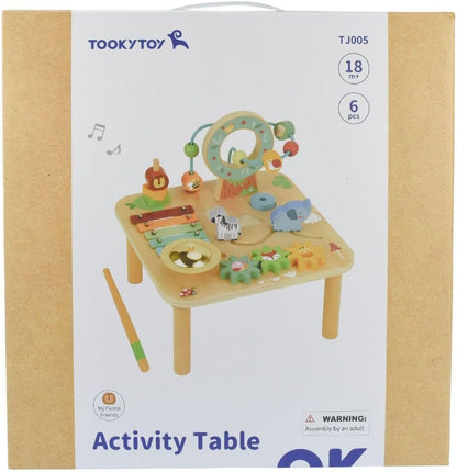 TOOKY TOY Wooden Toy Children's Square Table Activity Forest
