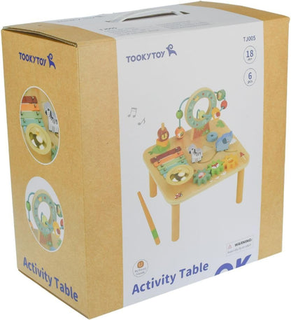 TOOKY TOY Wooden Toy Children's Square Table Activity Forest