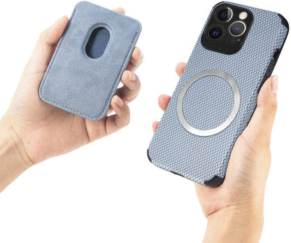 Fiber Pattern Card Holder Silicone Aesthetic Phone Case for iPhone 14 13 12 11Pro Max Mini X Xs XR 7 8 Plus SE2020 Business Solid Color Phone Case,Blue,For iPhone 14