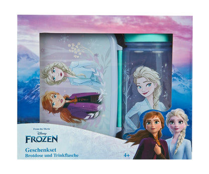 Scooli - Set di stoviglie per Bambini Disney Frozen - Set Composto da Cestino per Il Pranzo e biberon - Ideale per la Scuola o l'asilo - per Bambini a Partire da 4 Anni - in plastica - BPA Free