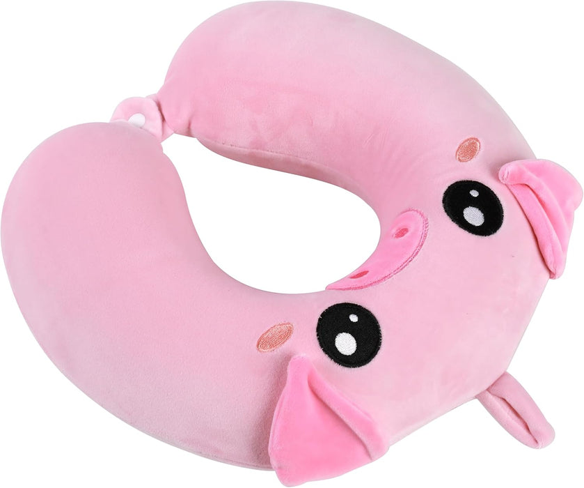 I-TOTAL® - Travel Pillow Shape/Neck Travel Pillow Soft Neck Support Pillow/Pillows Funny Travel Pillow (PIGGY)
