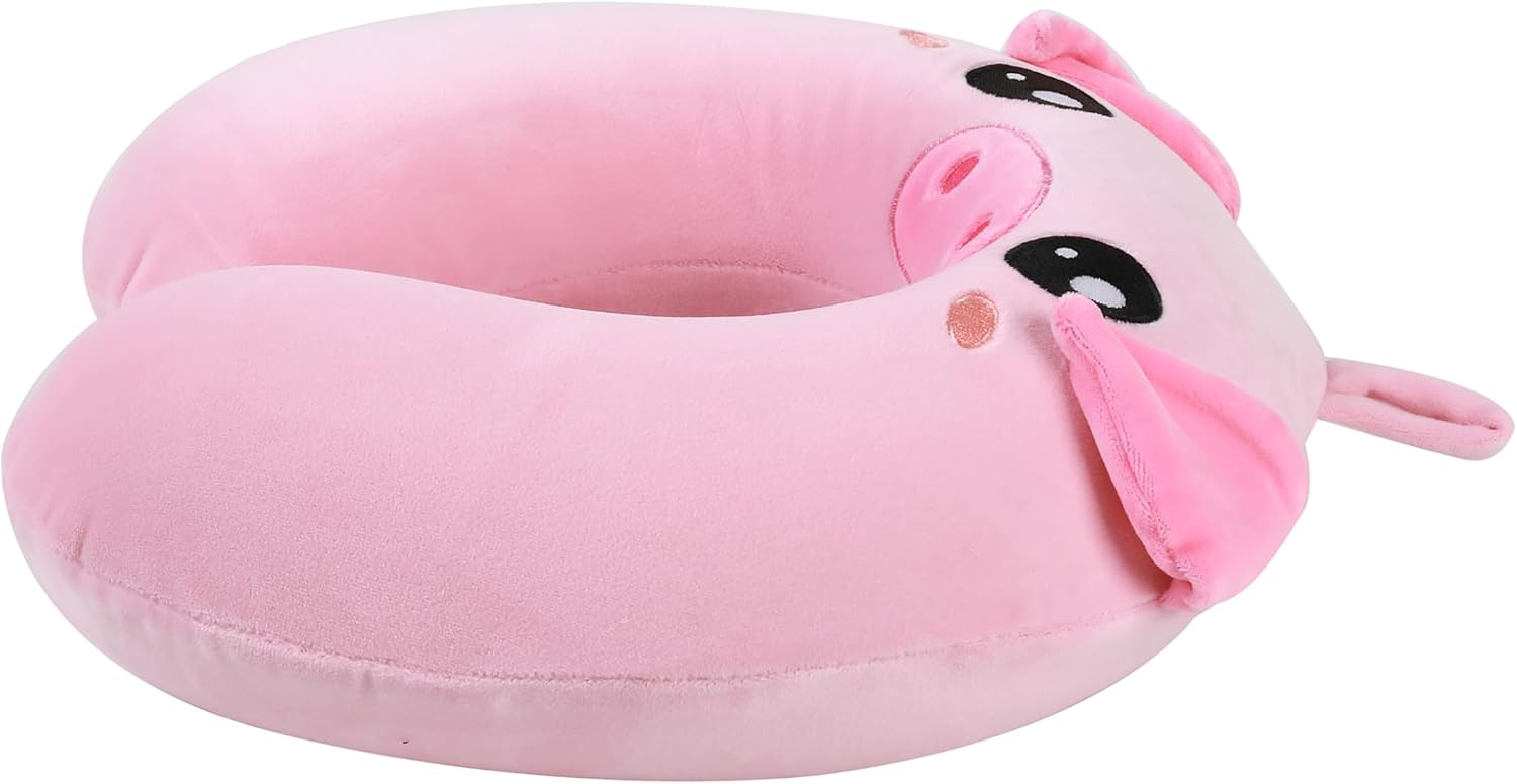 I-TOTAL® - Travel Pillow Shape/Neck Travel Pillow Soft Neck Support Pillow/Pillows Funny Travel Pillow (PIGGY)