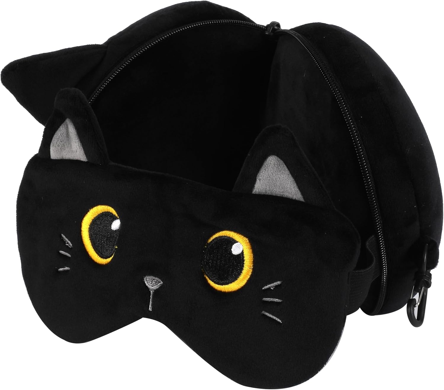 Itotal - Pillow With Sleep Mask - Black Cat (Xl2527)