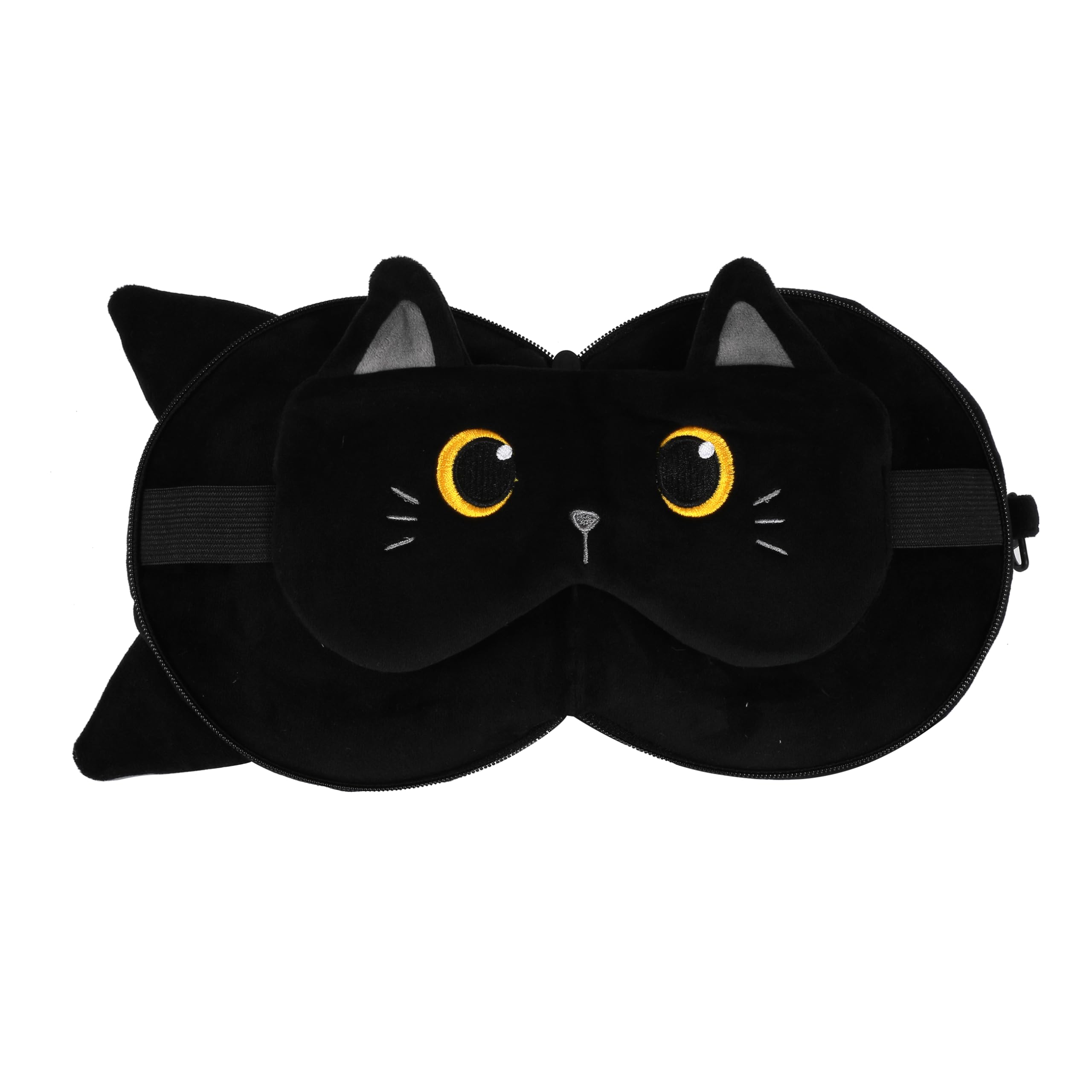 Itotal - Pillow With Sleep Mask - Black Cat (Xl2527)