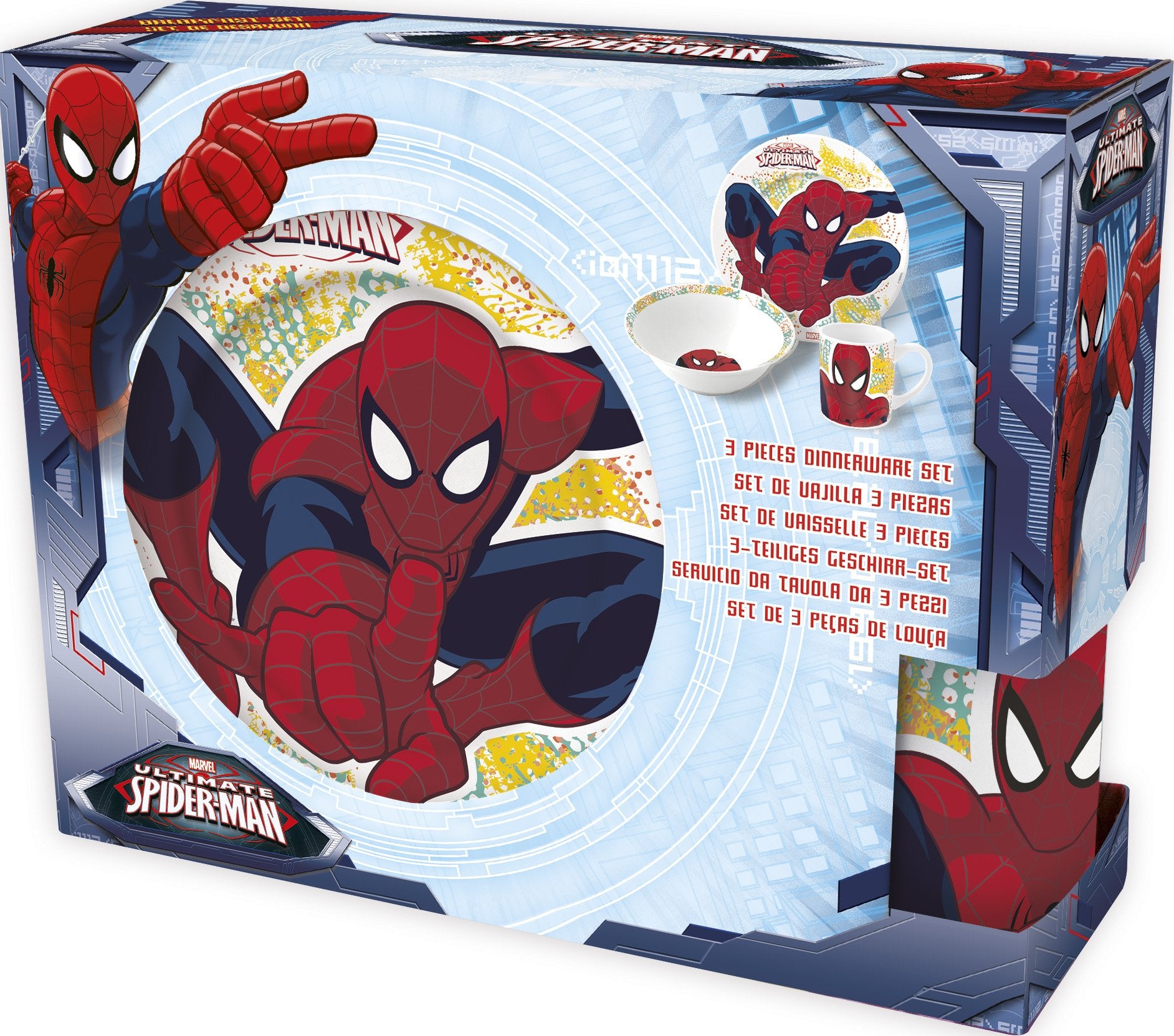 Stor - 3-Piece Ceramic Gift Set - Spiderman (78365)
