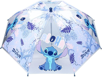 Disney children's umbrella transparent stitchrainy days, Blue, 70,0 cm