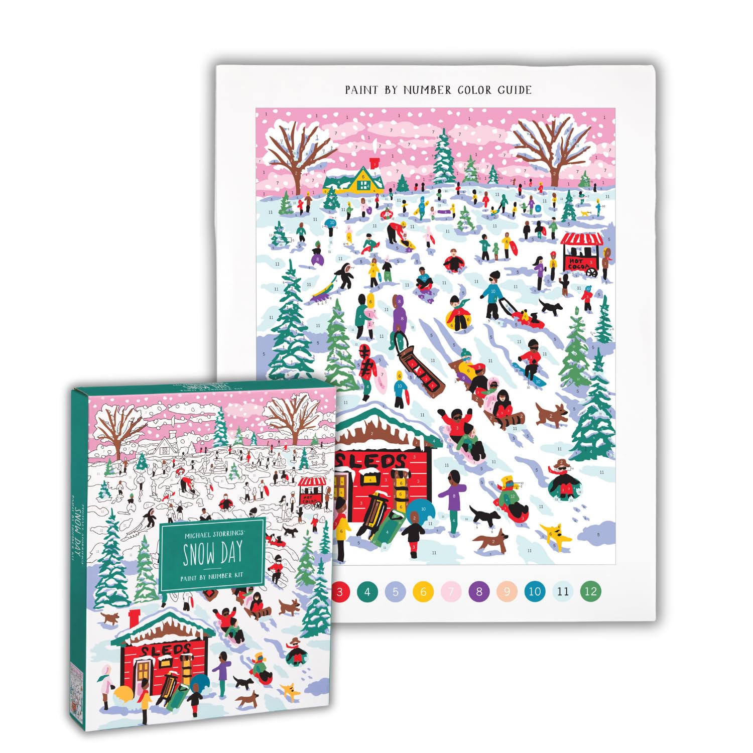 Michael Storrings Snow Day 11x14 Paint by Number Kit