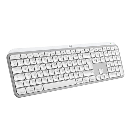 Logitech Master Series Mx Keys S For Mac - Keyboard - Full Size - Backlit - Wireless - Bluetooth Le - Qwerty - Uk - Pale