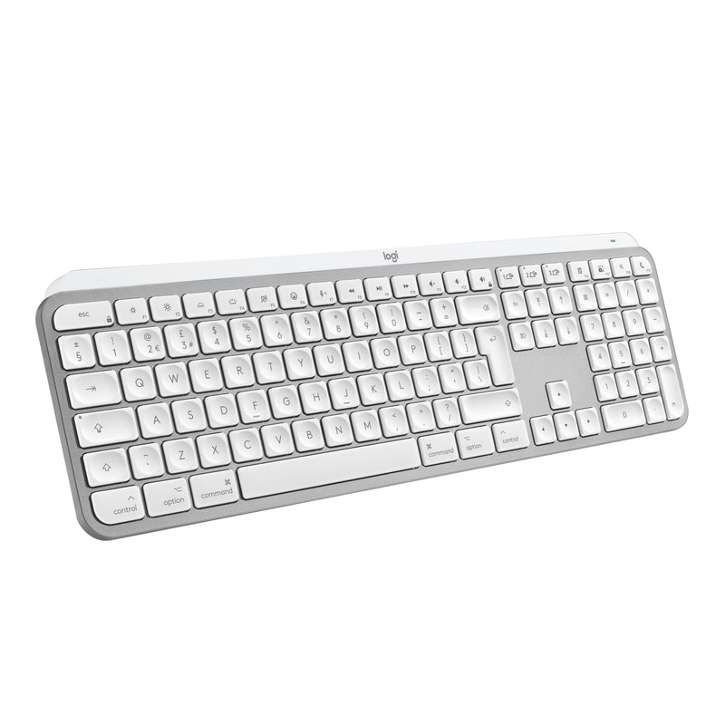 Logitech Master Series Mx Keys S For Mac - Keyboard - Full Size - Backlit - Wireless - Bluetooth Le - Qwerty - Uk - Pale