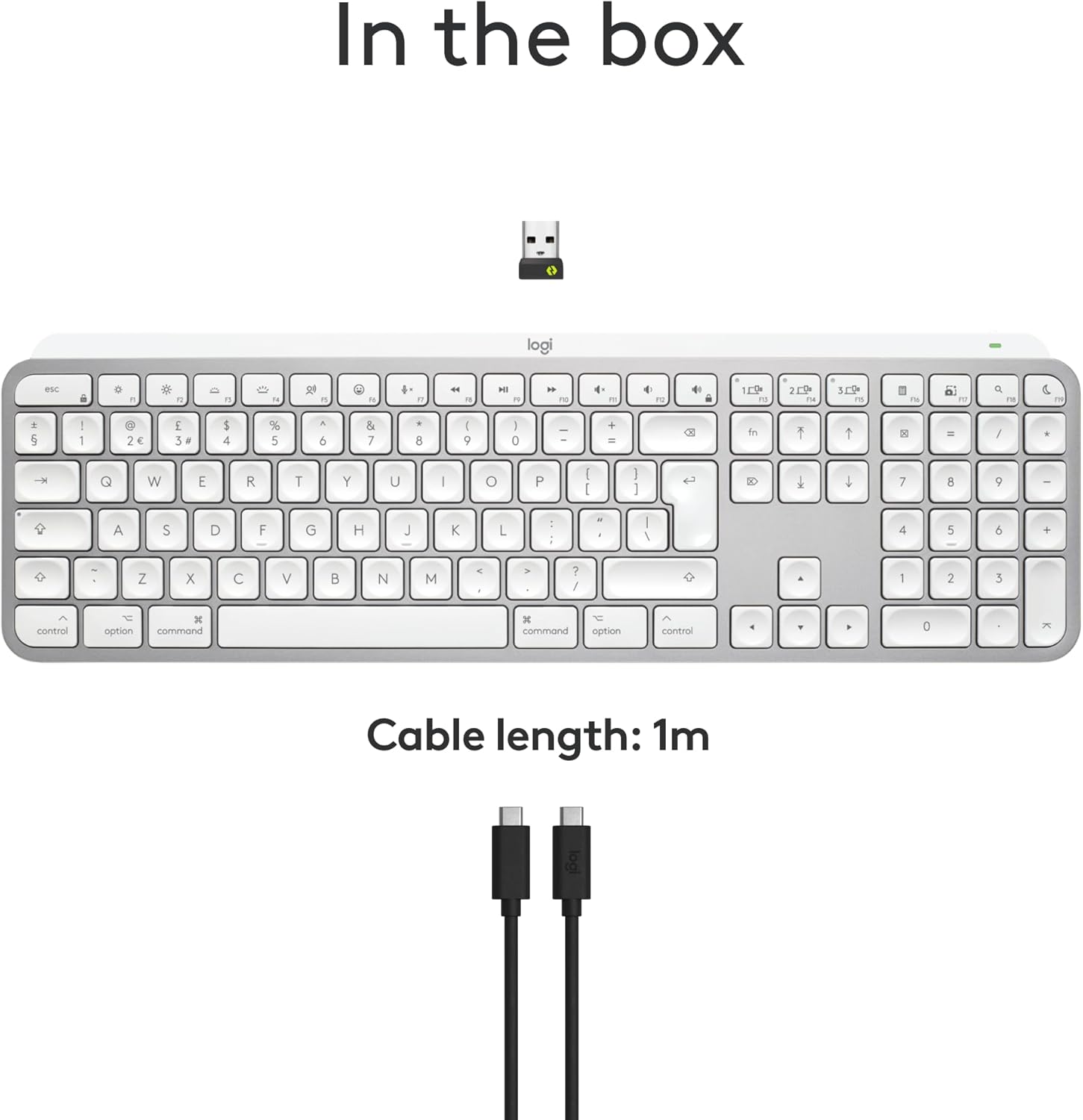 Logitech Master Series Mx Keys S For Mac - Keyboard - Full Size - Backlit - Wireless - Bluetooth Le - Qwerty - Uk - Pale