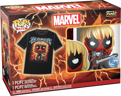 POP & Tee: Deadpool- Heavy Metal - Small - Collectable Vinyl Figure - Official Merchandise - Toys for Kids & Adults - Movie Fans - Model Figure for Collectors