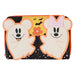 Loungefly Disney Mickey and Minnie Floral Ghost Glow Zip Around Wallet, Multicolor, Zip Around Wallet