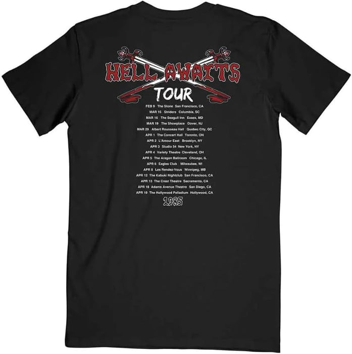 Slayer Men's Hell Awaits Tour (Back Print) Slim Fit T-Shirt Black