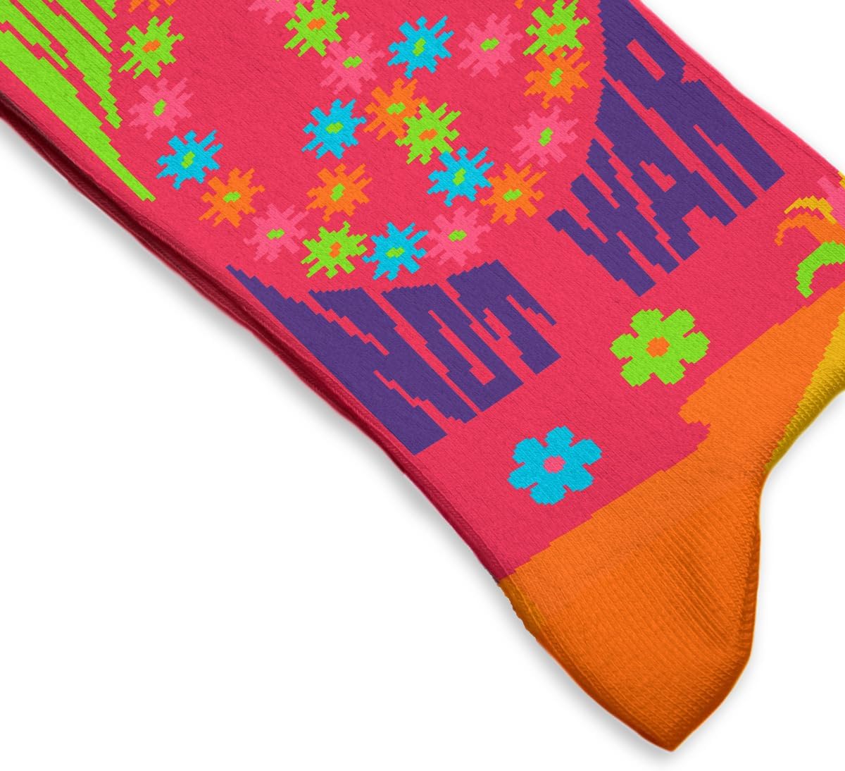 Peace & Love Socks, Hippie Accessories - Perfect present for hippie fans, Cotton Socks, Only 2 sizes, for Men and Women,4-7 and 7½-11½