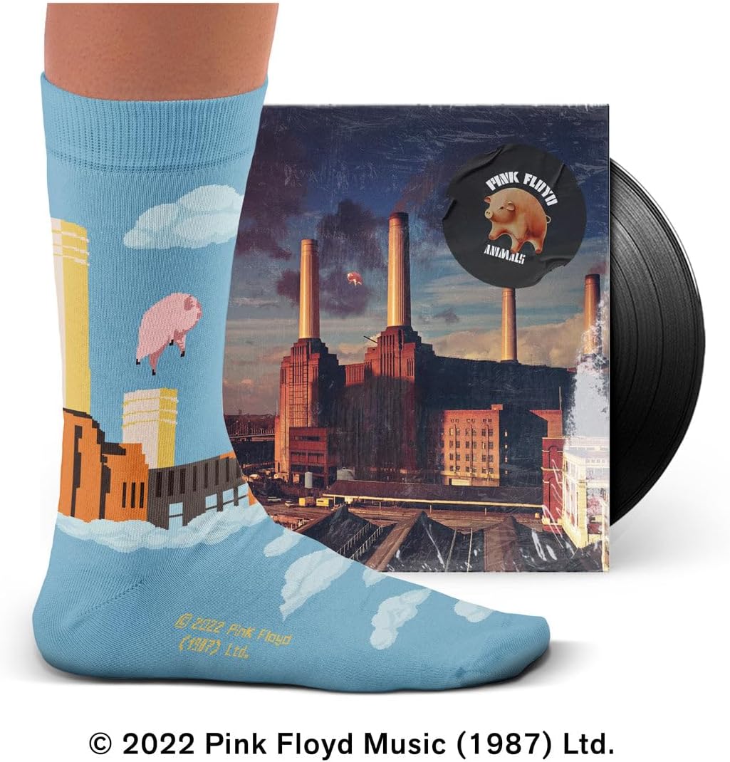 Pink Floyd Animals Socks, 50th Anniversary - Perfect Present for music lovers and fans, Cotton Socks, Only 2 Sizes, 4-7 and 7½-11½