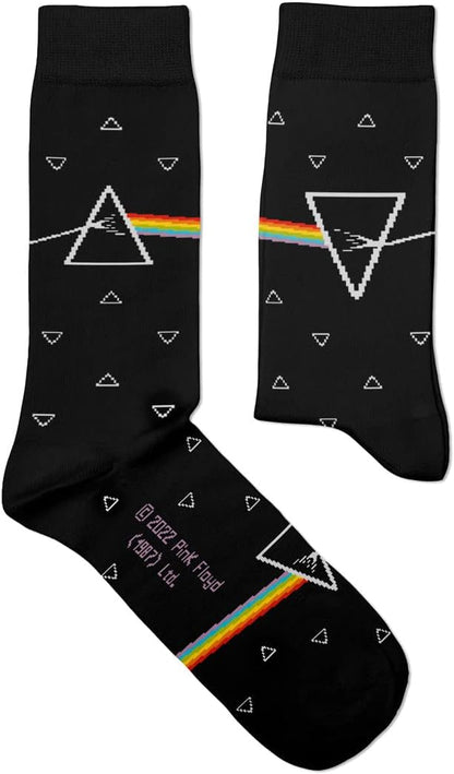 Pink Floyd The Dark Side of The Moon Socks, 50th Anniversary - Perfect Present for music lovers and fans, Cotton Socks, 2 Sizes, 4-7 and 7½-11½