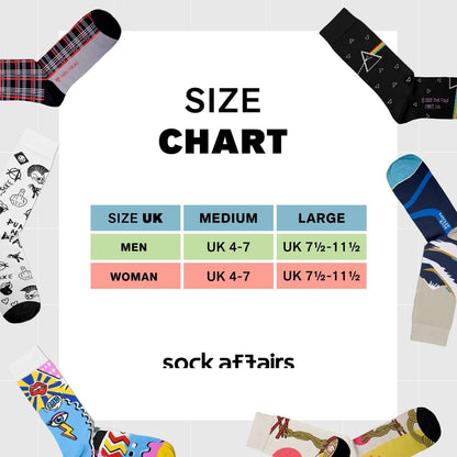 ACDC, Highway to Hell Socks - Perfect Present for rock lovers and fans, Cotton Socks, Only 2 Sizes, 4-7 and 7½-11½
