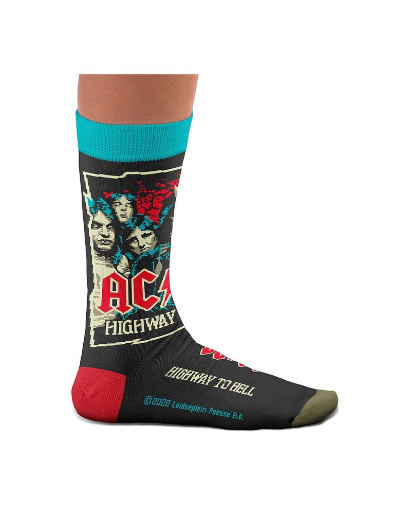 ACDC, Highway to Hell Socks - Perfect Present for rock lovers and fans, Cotton Socks, Only 2 Sizes, 4-7 and 7½-11½