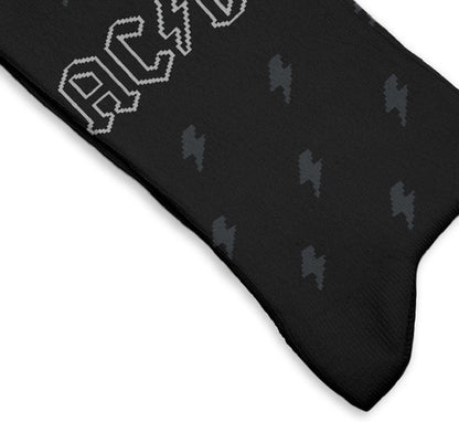 ACDC, Back in Black Socks - Perfect Present for rock lovers and fans, Cotton Socks, Only 2 Sizes, 4-7 and 7½-11½