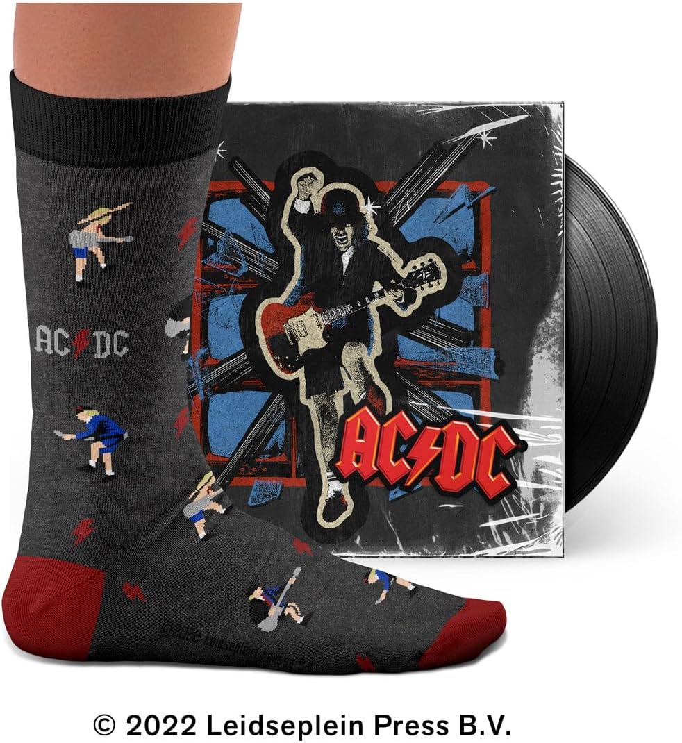 ACDC, Angus Young Socks - Perfect Present for rock lovers and fans, Cotton Socks, Only 2 Sizes, 4-7 and 7½-11½