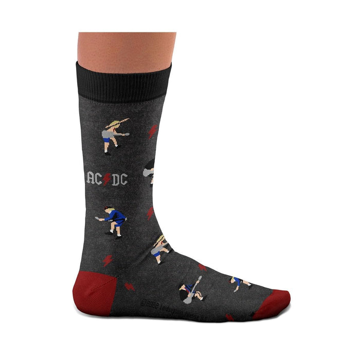 ACDC, Angus Young Socks - Perfect Present for rock lovers and fans, Cotton Socks, Only 2 Sizes, 4-7 and 7½-11½