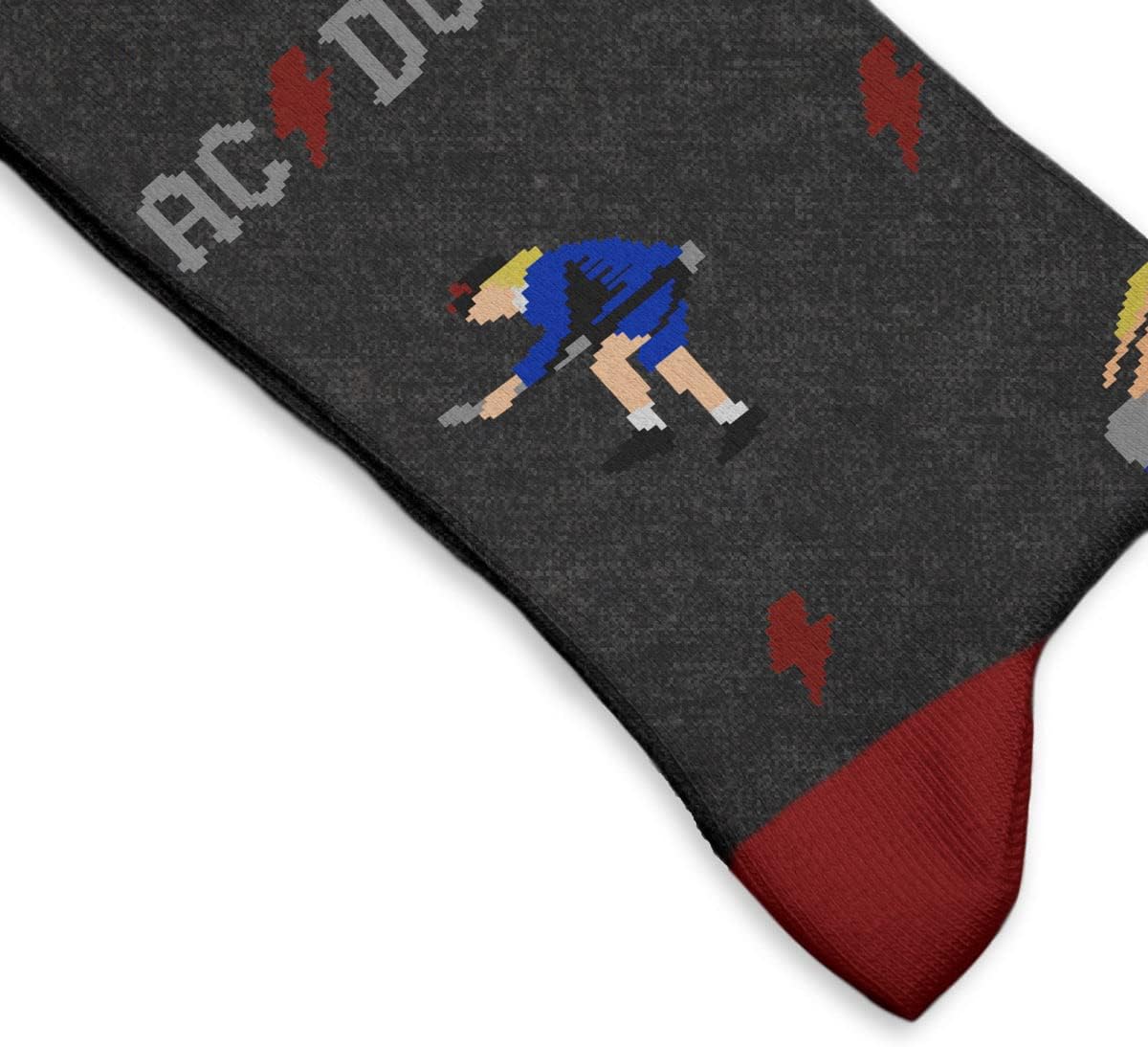 ACDC, Angus Young Socks - Perfect Present for rock lovers and fans, Cotton Socks, Only 2 Sizes, 4-7 and 7½-11½