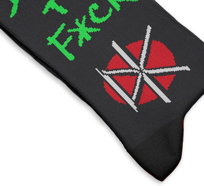 Dead Kennedys, Too Drunk Socks - Perfect Present for rock fans, Cotton Socks, Only 2 Sizes, 4-7 and 7½-11½