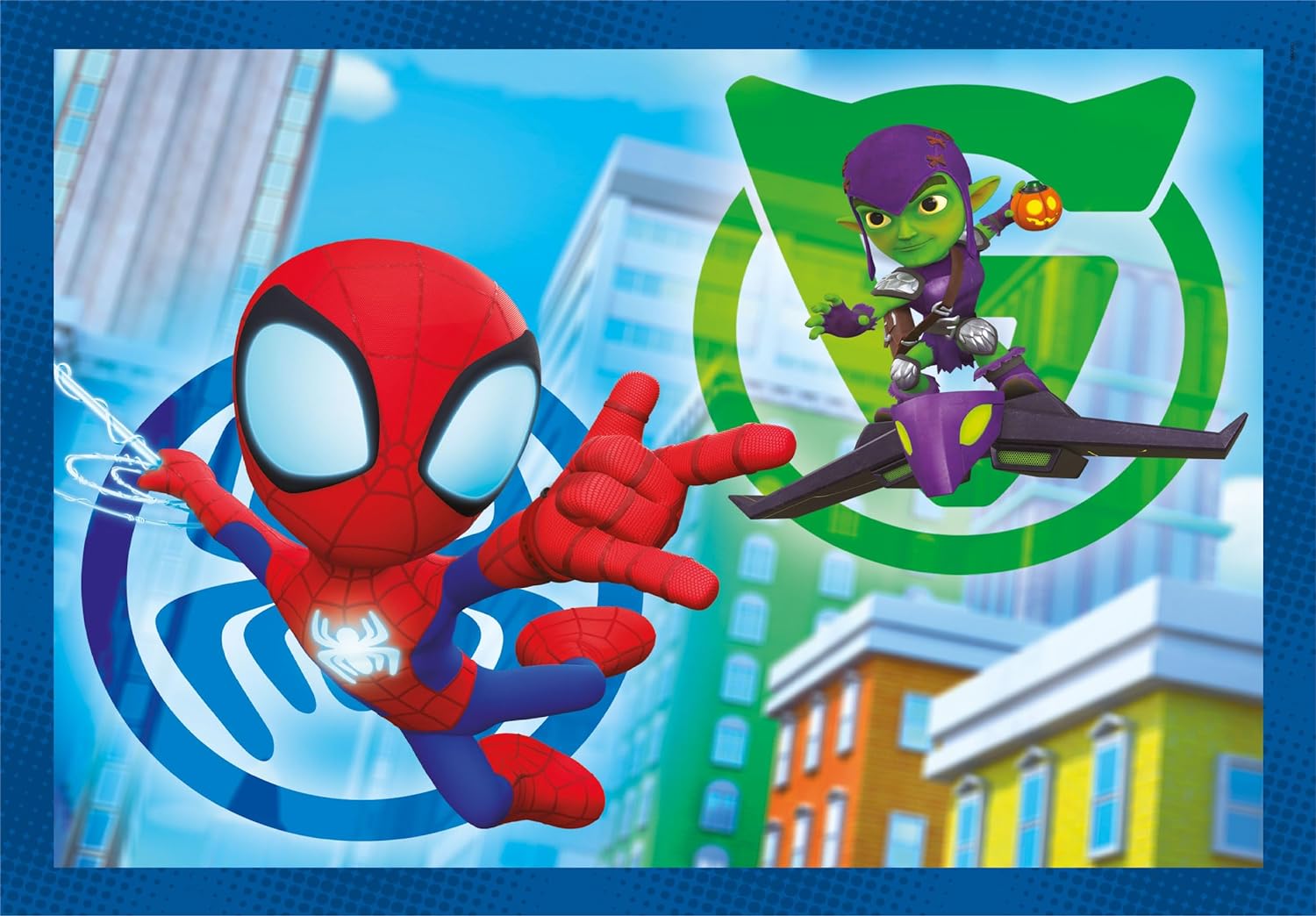 Clementoni - 21528 - Supercolor Puzzel 4In1 - Marvel Spidey And His Amazing Friends - Kinderpuzzels, 3 Jaar, Gemaakt in Italië
