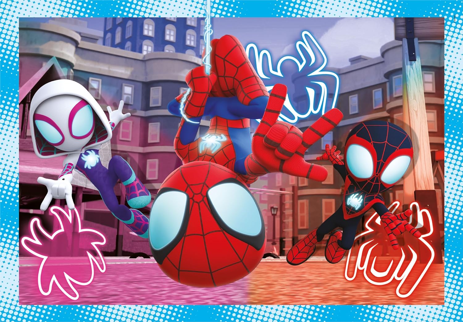 Clementoni - 21528 - Supercolor Puzzel 4In1 - Marvel Spidey And His Amazing Friends - Kinderpuzzels, 3 Jaar, Gemaakt in Italië
