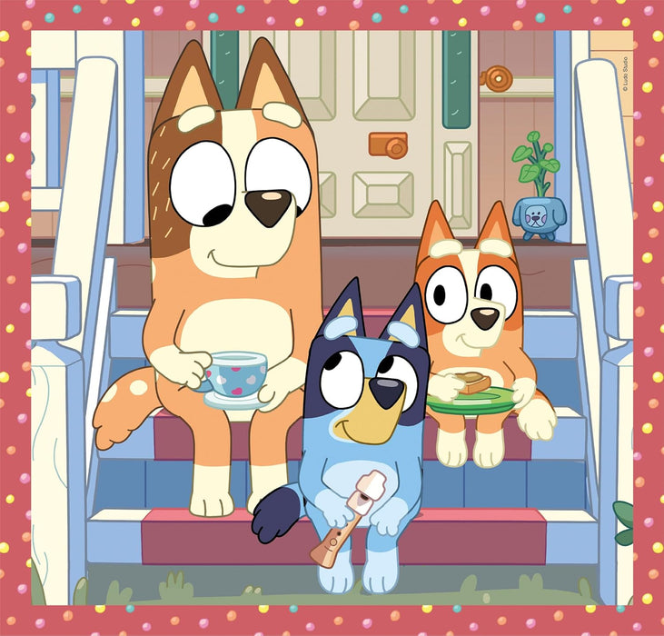 Clementoni Bluey Puzzle 3 x 48 Teile - Puzzle 32 x 22 cm für Kinder ab 5 Jahre - buntes Kinderpuzzle mit besonderer Leuchtkraft & Farbintensität 25308