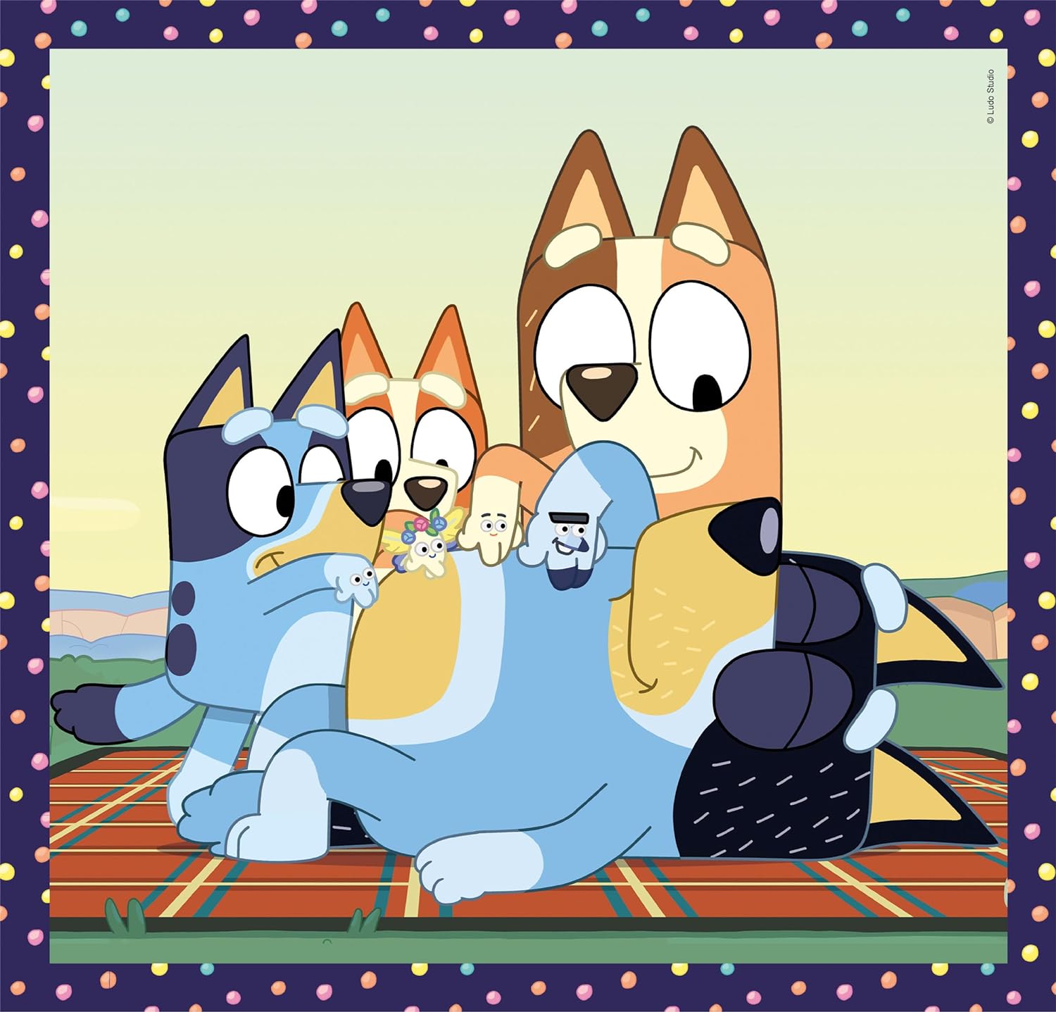 Clementoni Bluey Puzzle 3 x 48 Teile - Puzzle 32 x 22 cm für Kinder ab 5 Jahre - buntes Kinderpuzzle mit besonderer Leuchtkraft & Farbintensität 25308
