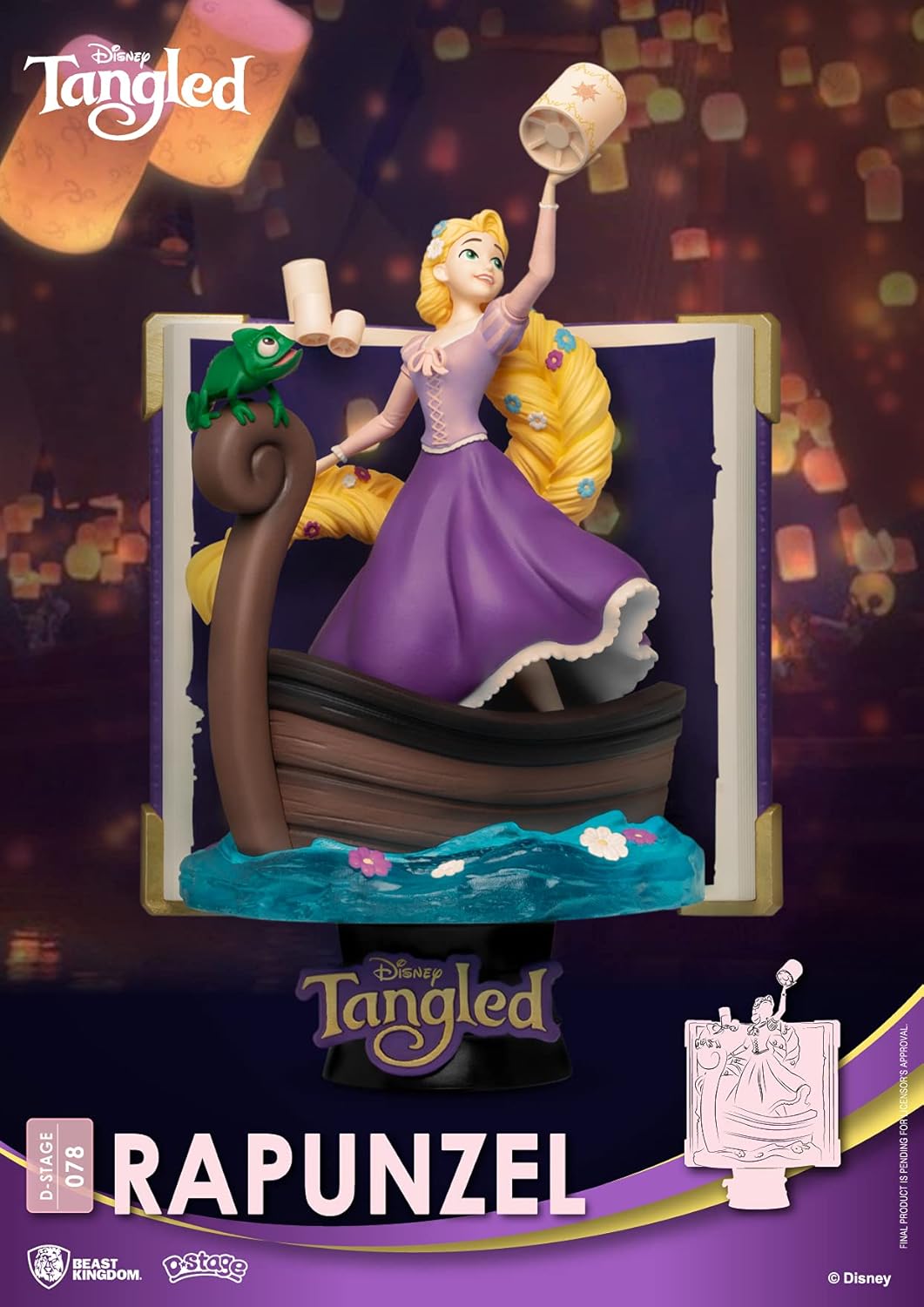 Beast Kingdom Disney Story Book Series: Rapunzel DS-078 D-Stage Statue, Multicolor, 6 inches