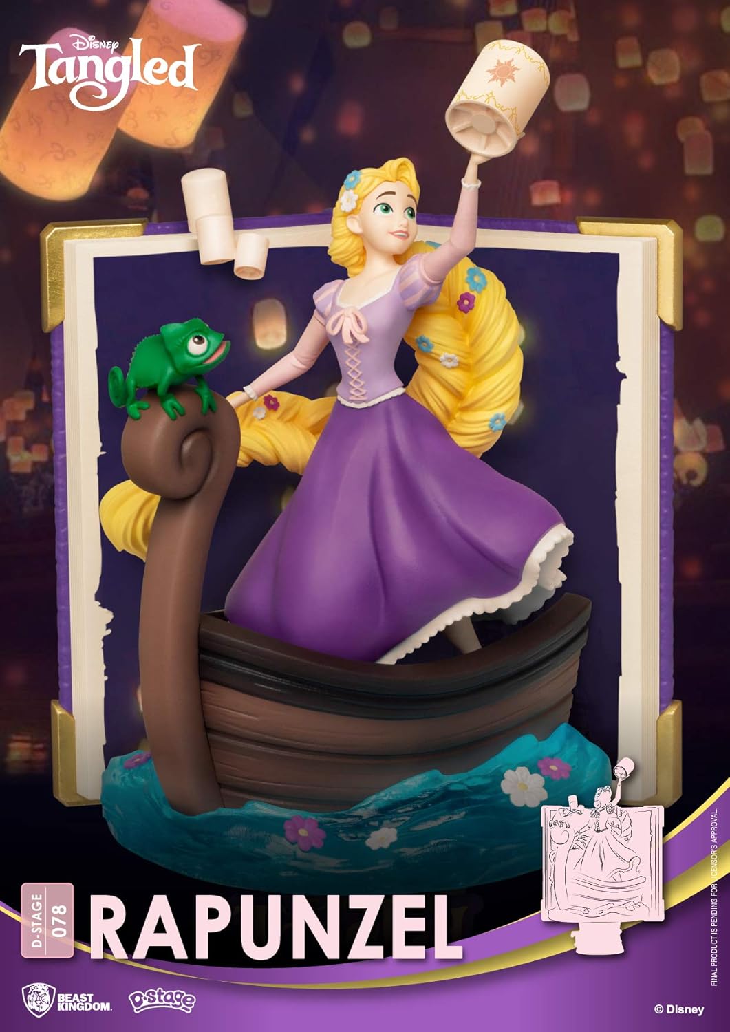 Beast Kingdom Disney Story Book Series: Rapunzel DS-078 D-Stage Statue, Multicolor, 6 inches