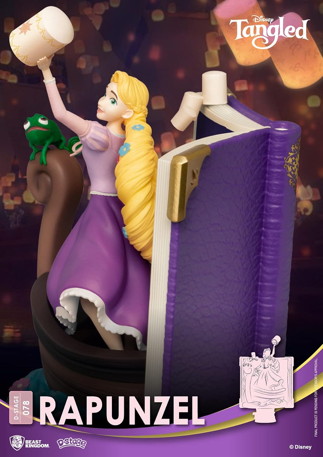 Beast Kingdom Disney Story Book Series: Rapunzel DS-078 D-Stage Statue, Multicolor, 6 inches