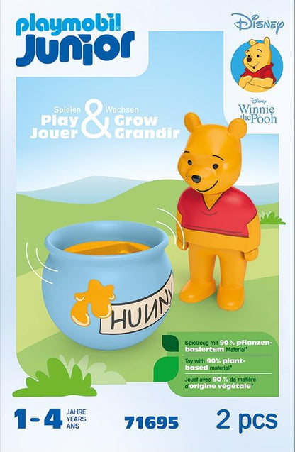 PLAYMOBIL JUNIOR | Disney | Winnie Puuhs Stehauf-Honigtopf | nachhaltiges Spielzeug aus biobasierten Kunststoffen | für Kinder ab 1 Jahr | 71695