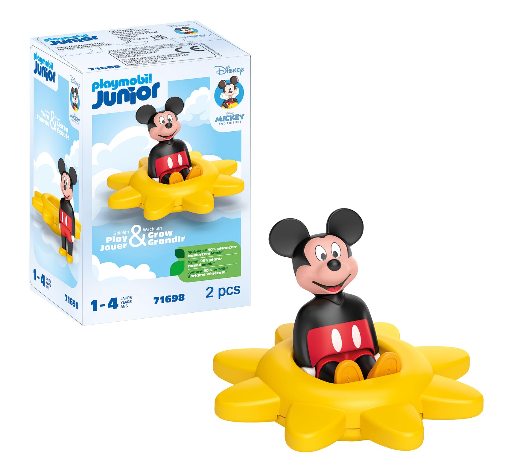 Playmobil - Junior & Disney: Mickey Mouse`s Spinning Sun With Rattle Feature (71698)