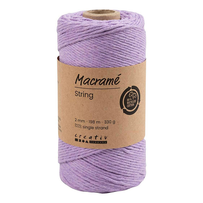Creativ Company CC Macramé Koord 2 mm 198 m Paars