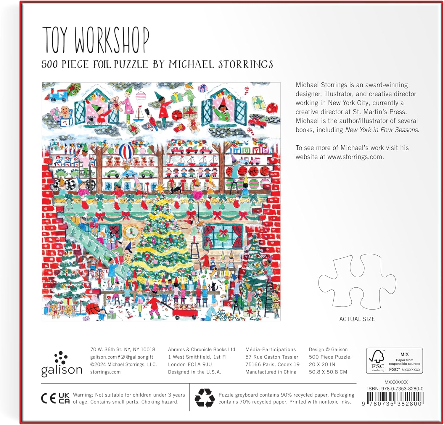 Michael Storrings Toy Workshop 500 Piece Foil Puzzle