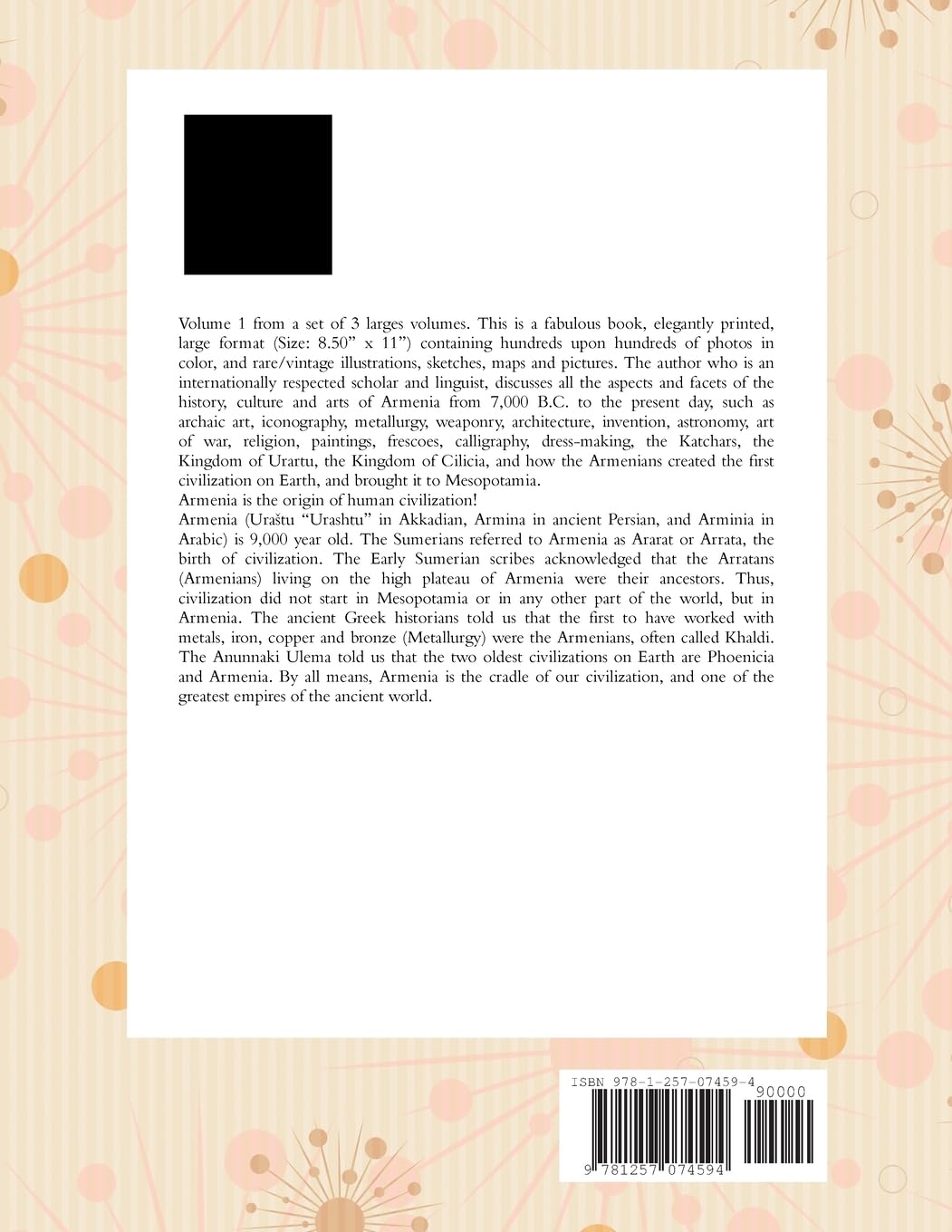 Civilization and Arts of Armenia from Pre-history to the Present Day: Its Culture, Society, Stars, Artists and Celebrities. Vol.1