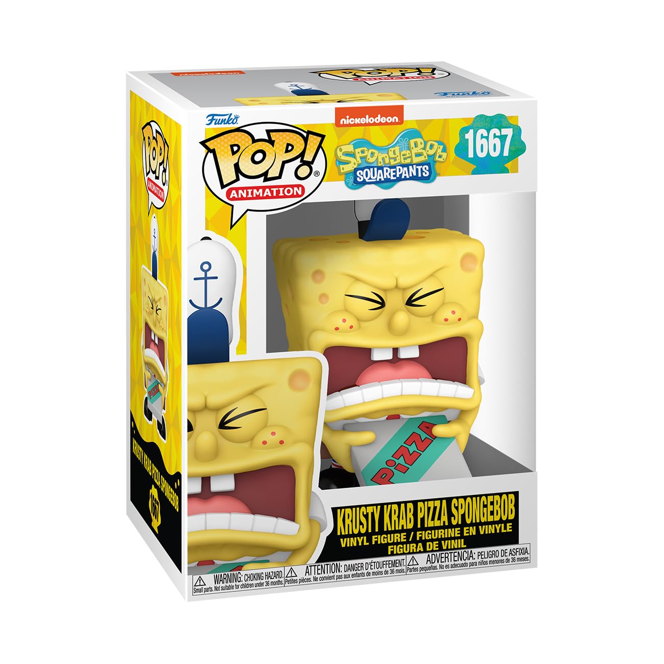 Funko Pop! Plush: Spongebob Squarepants 25th Anniversary - Spongebob with Pizza - Collectable Soft Toy - Birthday Gift Idea - Official Merchandise - Kids and Adults - Ideal for TV Fans