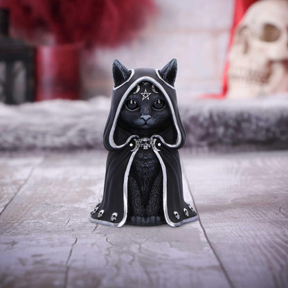 Nemesis Now Cult Cuties Zefur Figurine 10cm, Resin, Black, Cult Cuties™ Collectible Zefur Figure, Scarily Adorable Cat in Cloak, Spooky Cat Gift, Cast in the Finest Resin, Expertly Hand-Painted