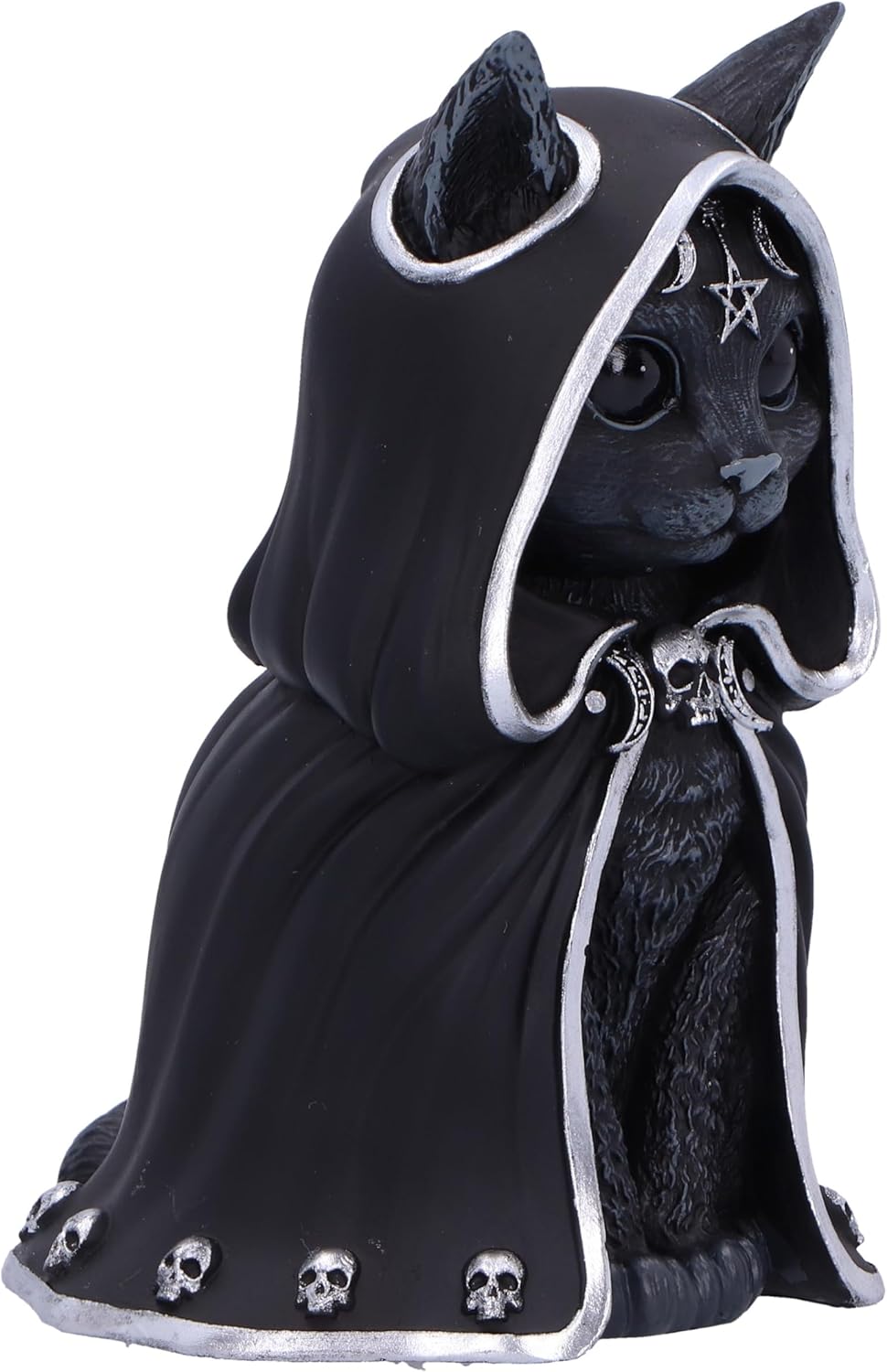 Nemesis Now Cult Cuties Zefur Figurine 10cm, Resin, Black, Cult Cuties™ Collectible Zefur Figure, Scarily Adorable Cat in Cloak, Spooky Cat Gift, Cast in the Finest Resin, Expertly Hand-Painted
