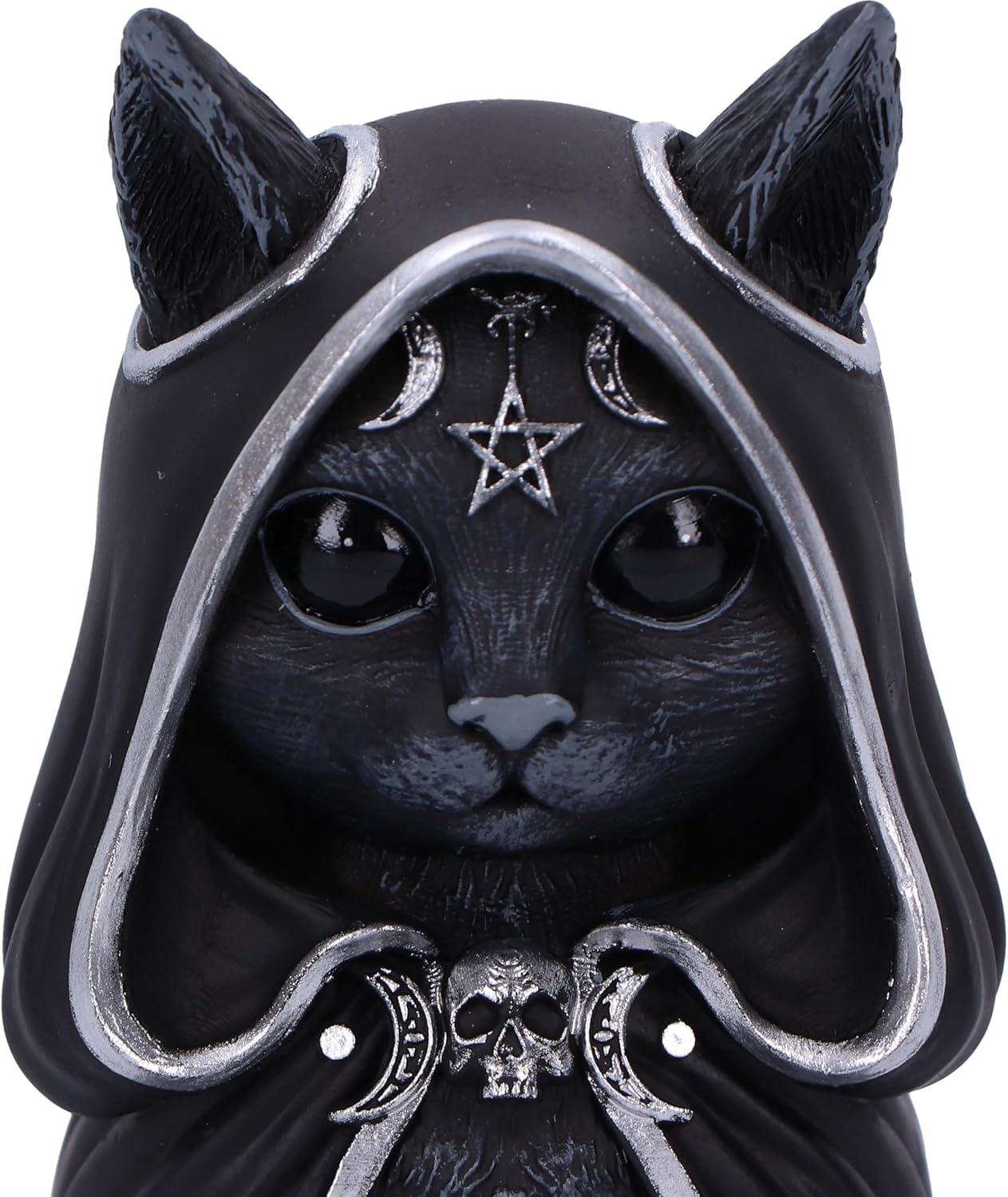 Nemesis Now Cult Cuties Zefur Figurine 10cm, Resin, Black, Cult Cuties™ Collectible Zefur Figure, Scarily Adorable Cat in Cloak, Spooky Cat Gift, Cast in the Finest Resin, Expertly Hand-Painted