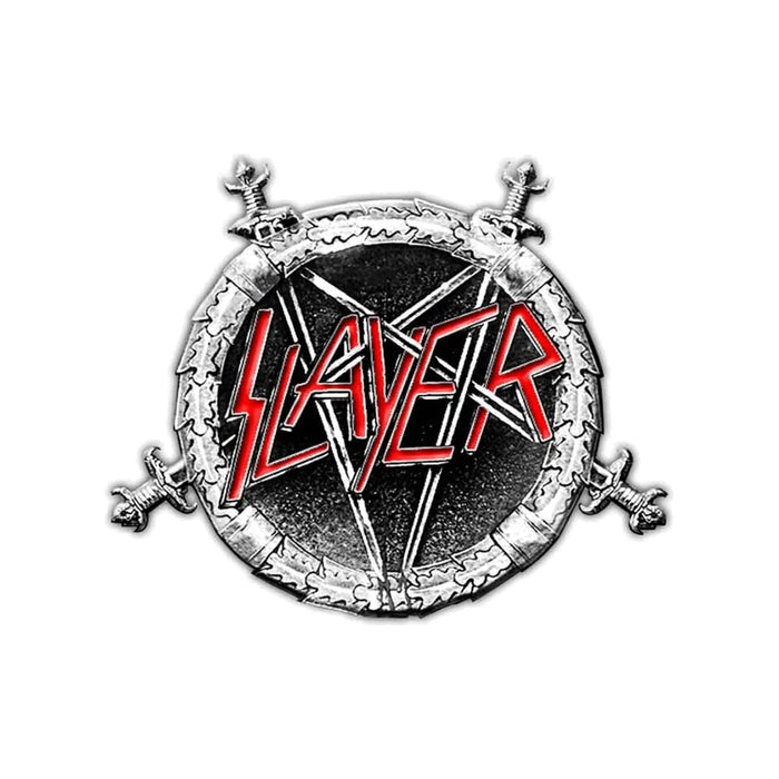 Slayer Logo Badge (One Size) (Black/Grey