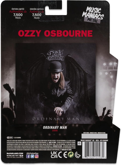 McFarlane Music Maniacs 6-Inch WV1 - Metal - Ozzy Osbourne - Collectible Action Figure with Accessories and Art Card