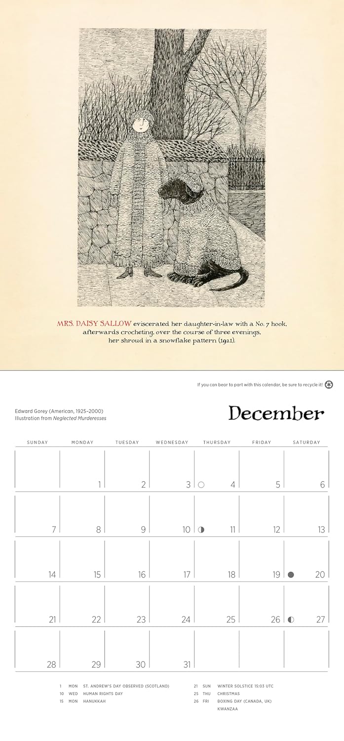 Edward Gorey Neglected Murderesses 2025