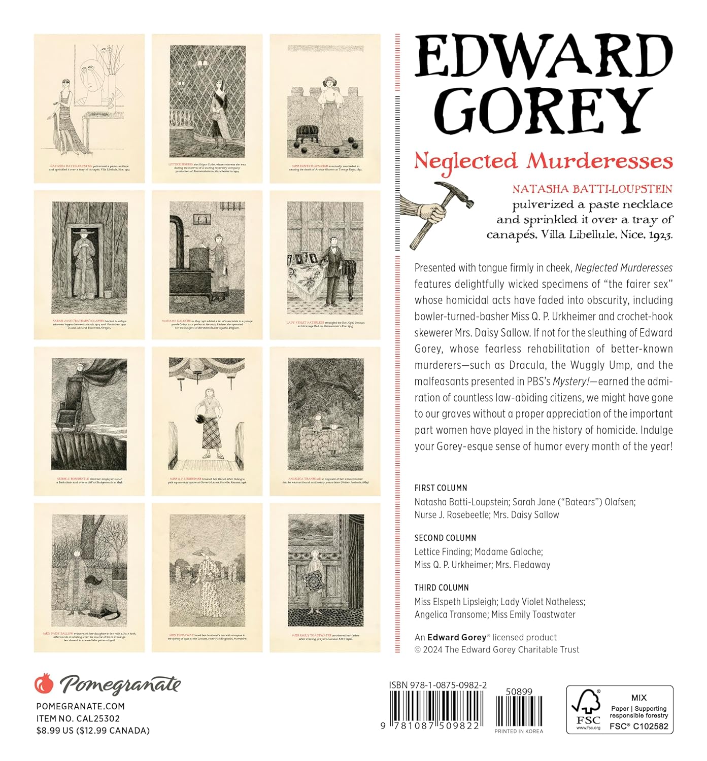Edward Gorey Neglected Murderesses 2025