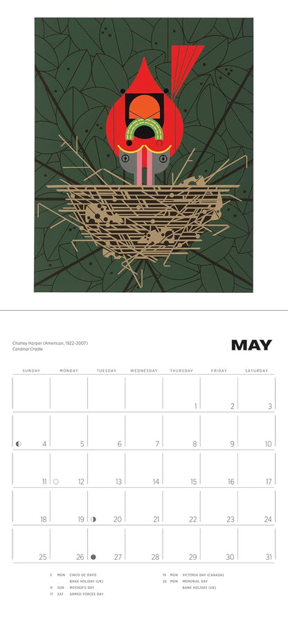 Charley Harper 2025 Mini Wall Calendar