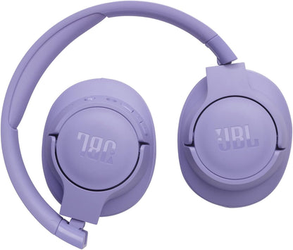 JBL Tune 720BT Wireless Over-Ear Headphones, with JBL Pure Bass Sound, Bluetooth 5.3, Hands-Free Calls, Audio Cable and 76-Hour Battery Life, in Purple