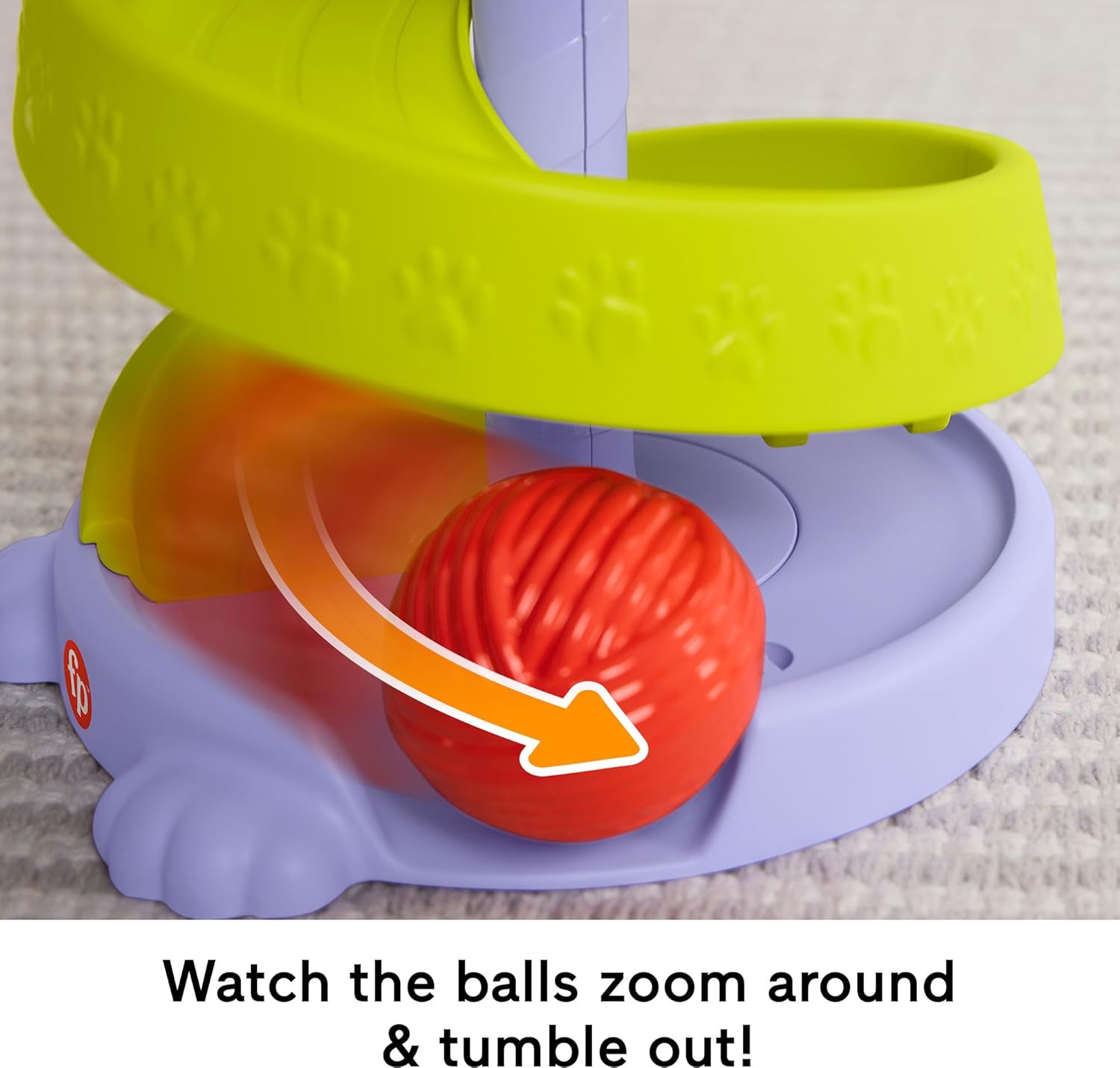 Fisher-Price Baby & Toddler Toy FP Pets Purrr-FECT Ball Tower Activity Center for Developmental Play Ages 9+